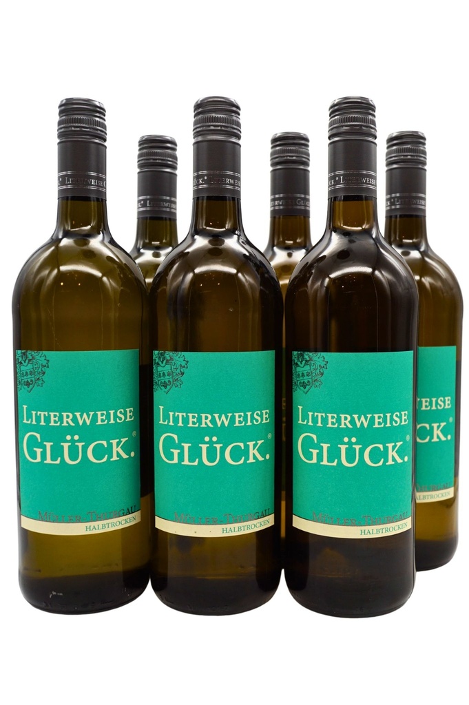 MÜLLER THRUGAU Halbtrocken Literweise Glück 6 Fl. Sparset