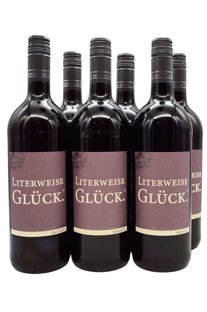 ROTWEIN CUVEE Trocken Literweise Glück 6 Fl. Sparset