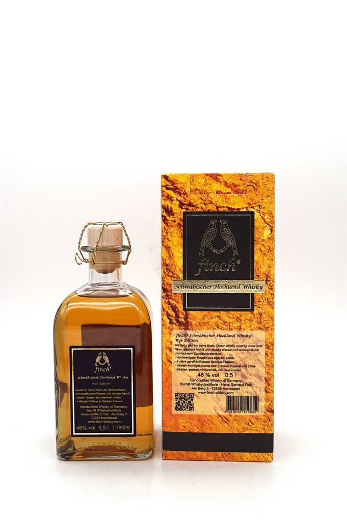 Rye Edition Limitierte Abfüllung Schwäbischer Hochland Whisky