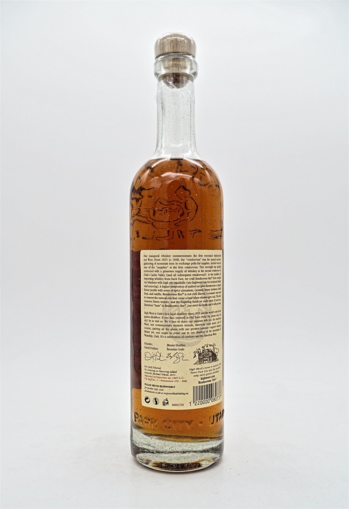Rendezvous Rye Straight Rye Whiskey
