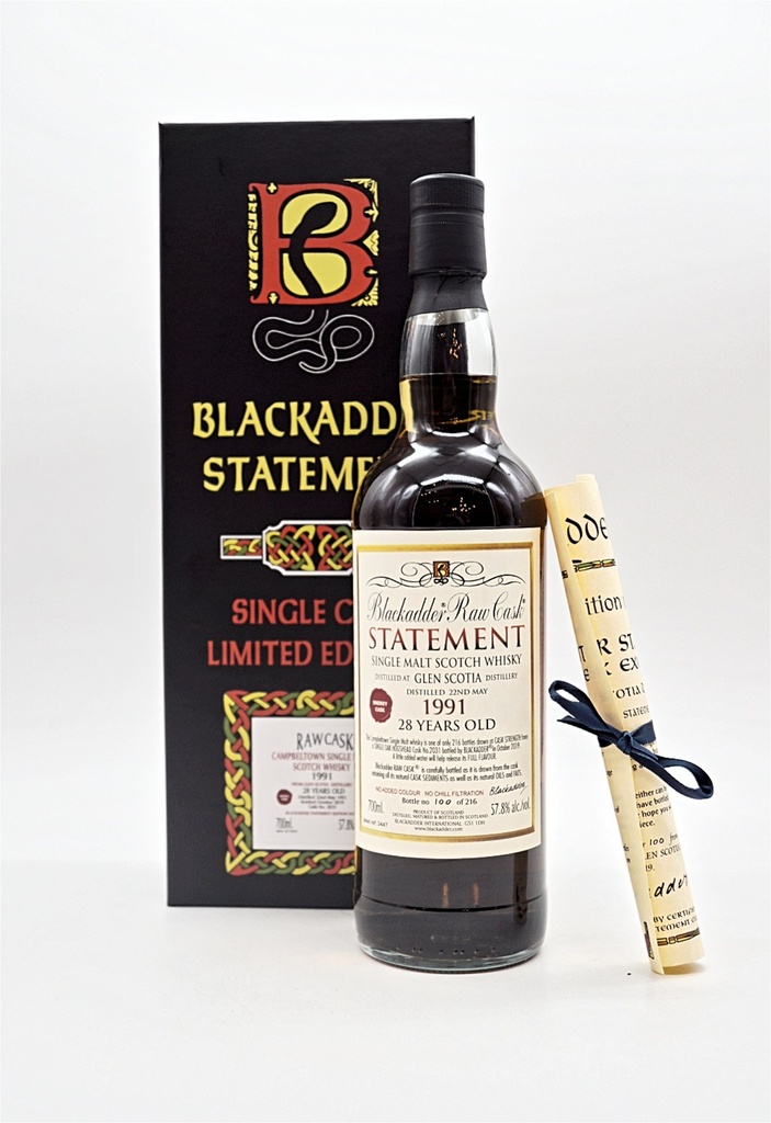 28 Jahre Glen Scotia Raw Cask Statement Cask No 2031 Limited Edition Single Malt Scotch Whisky