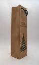 Weihnachtsgeschenktüte Braun bedruckt „Frohe Weihnachten“